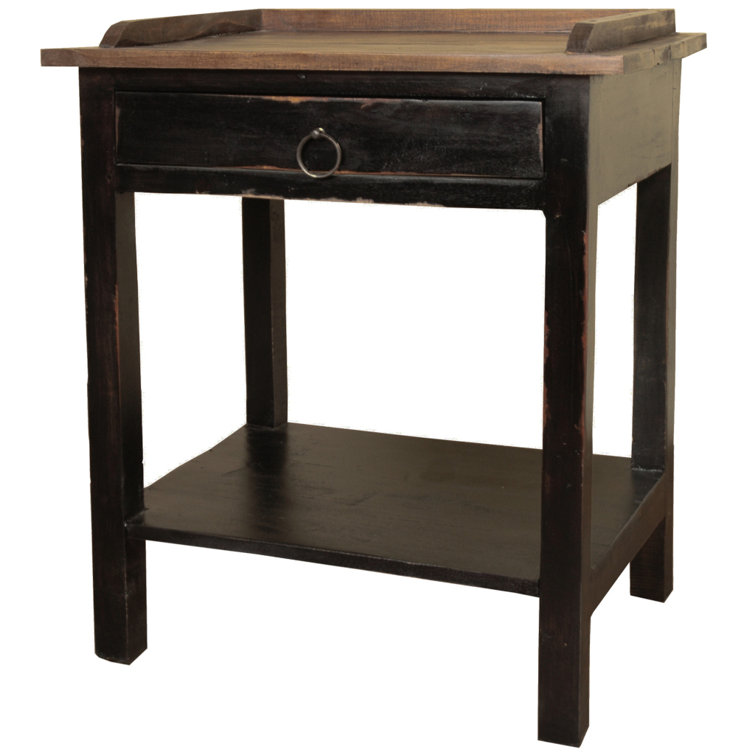 GN109 Solid Wood Tray Top End Table with Storage Wayfair Canada
